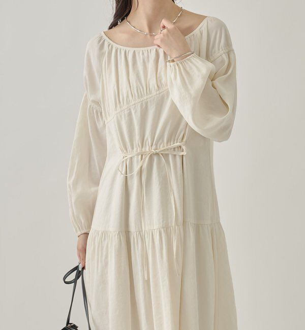  「ドロストティアードワンピース	」|ワンピース|