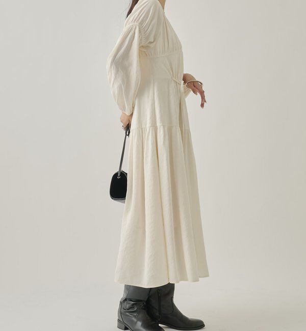  「ドロストティアードワンピース	」|ワンピース|