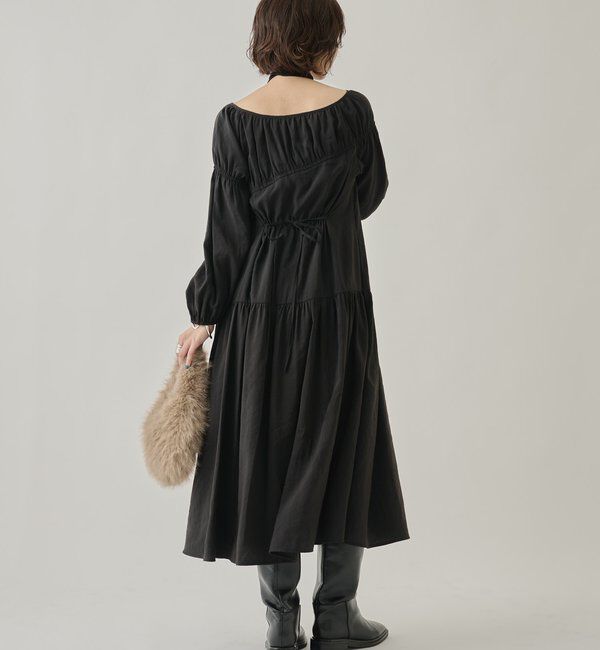  「ドロストティアードワンピース	」|ワンピース|