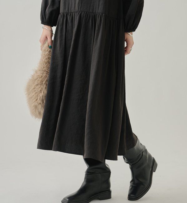  「ドロストティアードワンピース	」|ワンピース|