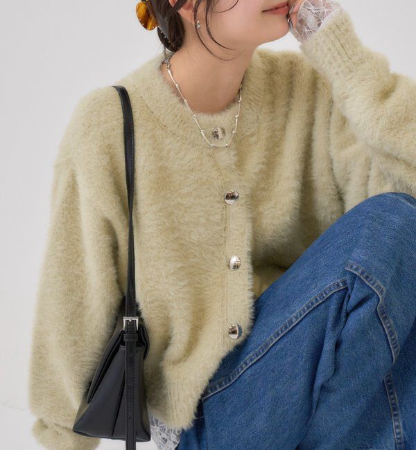  「ミンクライクジャケットカーディガン」|カーディガン|