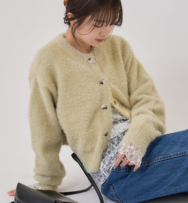  「ミンクライクジャケットカーディガン」|カーディガン|