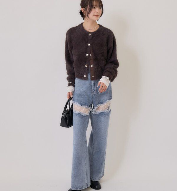  「ミンクライクジャケットカーディガン」|カーディガン|