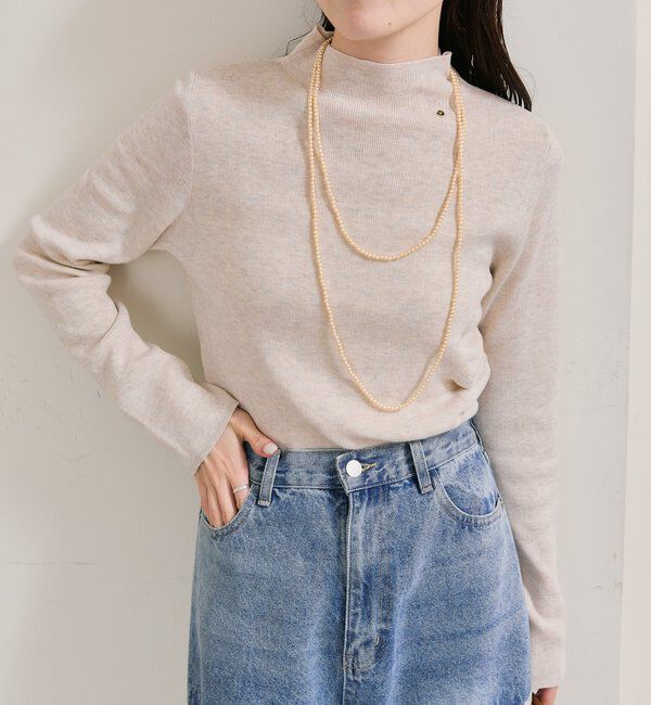  「プレート付きハイネックニット」|ニット・セーター|