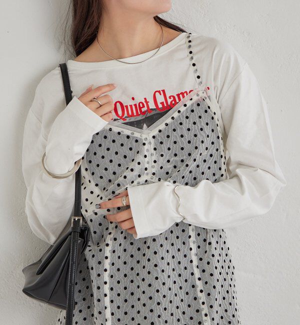  「ドットチュールキャミチュニック」|キャミソール|