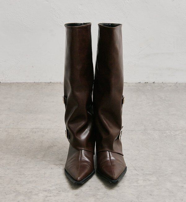  「ベルト付きロングブーツ」|ロングブーツ|