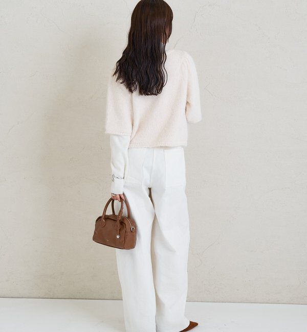  「ふわふわ半袖ニット カーディガン」|カーディガン|