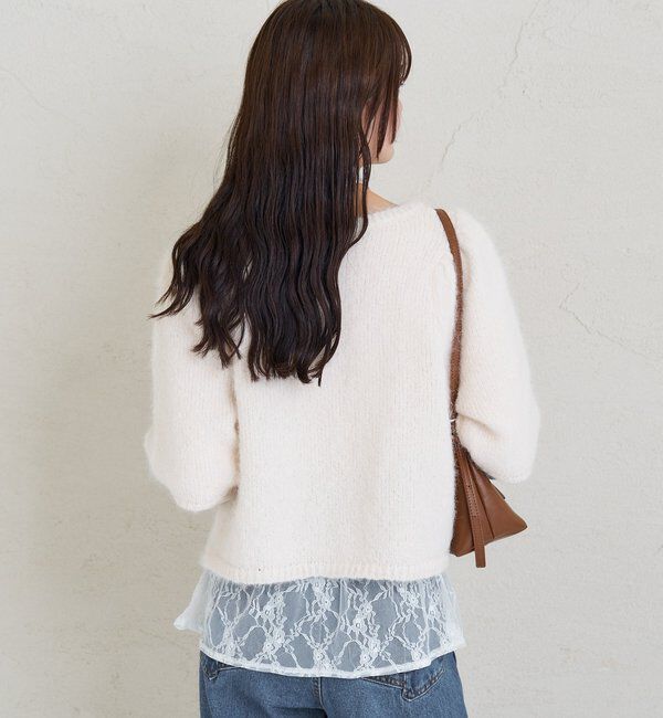  「ふわふわ半袖ニット カーディガン」|カーディガン|