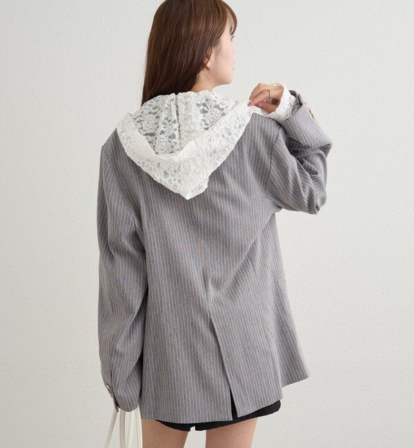  「レースフーディーパーカー」|パーカー|