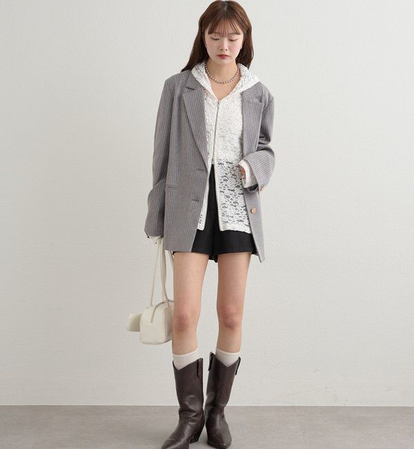  「レースフーディーパーカー」|パーカー|