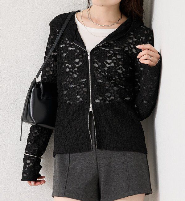  「レースフーディーパーカー」|パーカー|