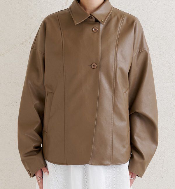  「レザーシャツジャケット」|ブルゾン・スタジャン|