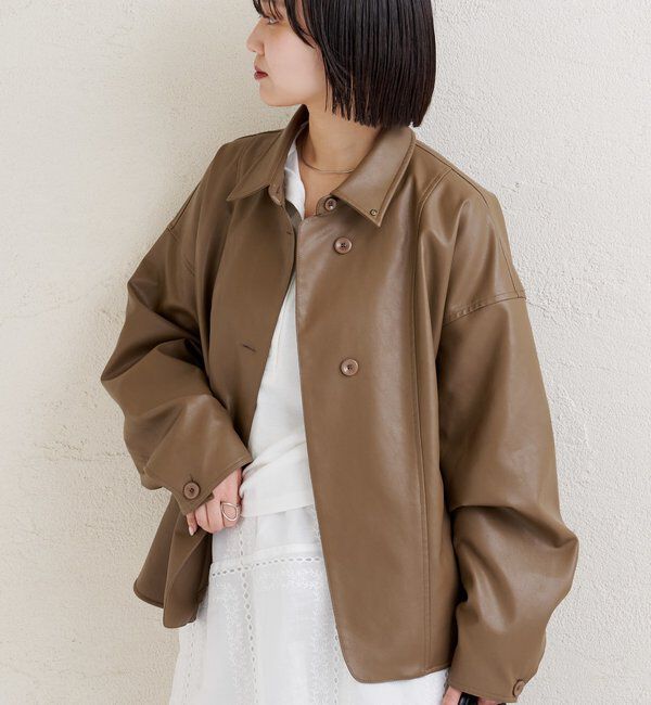  「レザーシャツジャケット」|ブルゾン・スタジャン|