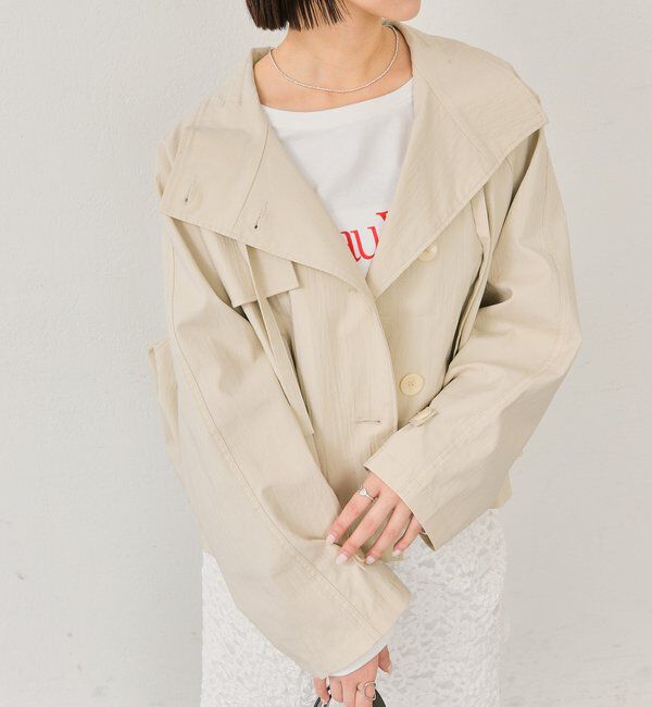  「スタンドカラーショートトレンチ」|トレンチコート|