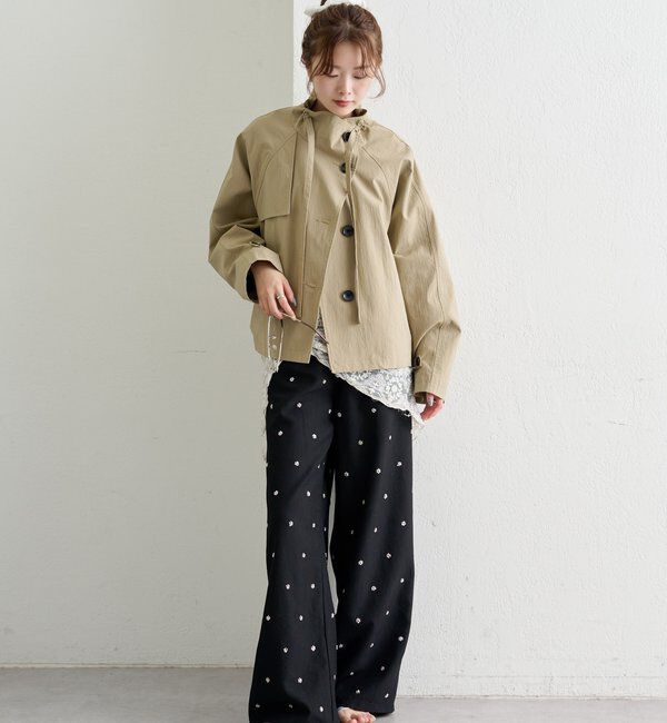  「スタンドカラーショートトレンチ」|トレンチコート|