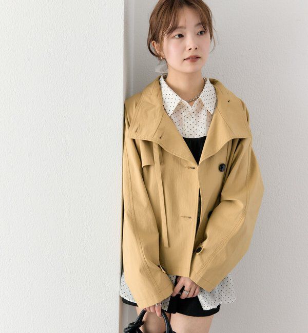  「スタンドカラーショートトレンチ」|トレンチコート|