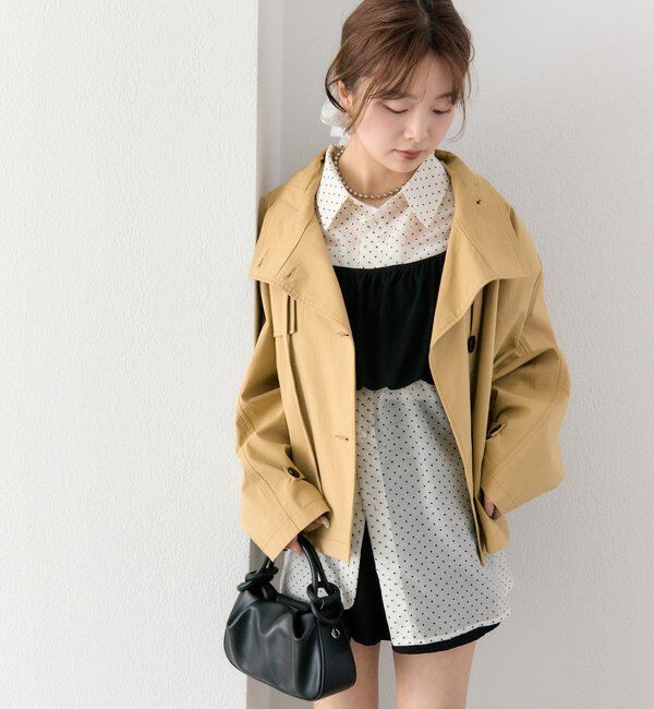  「スタンドカラーショートトレンチ」|トレンチコート|