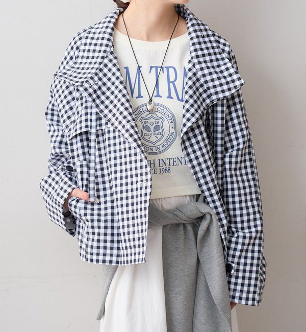  「スタンドカラーショートトレンチ」|トレンチコート|