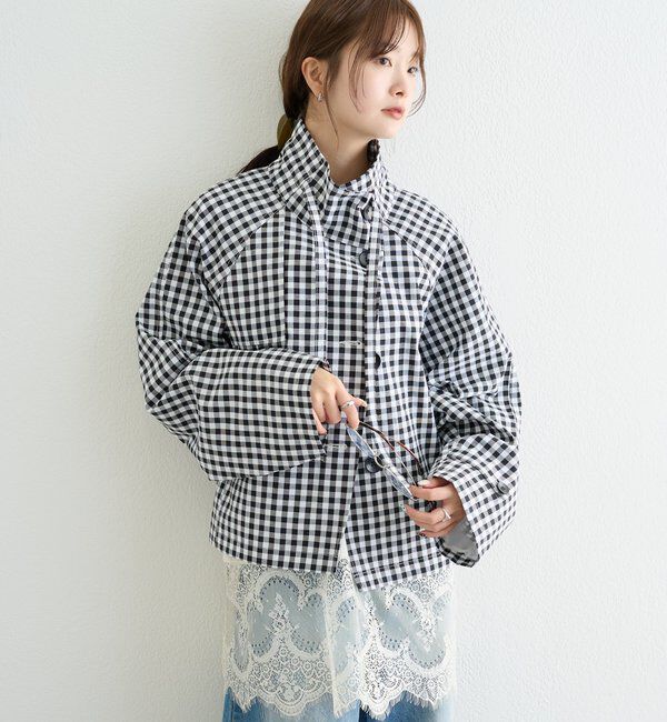  「スタンドカラーショートトレンチ」|トレンチコート|