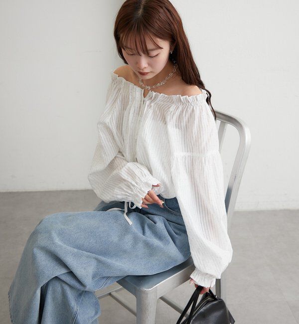 「ラメストライプビスチェSETブラウス」|シャツ・ブラウス|