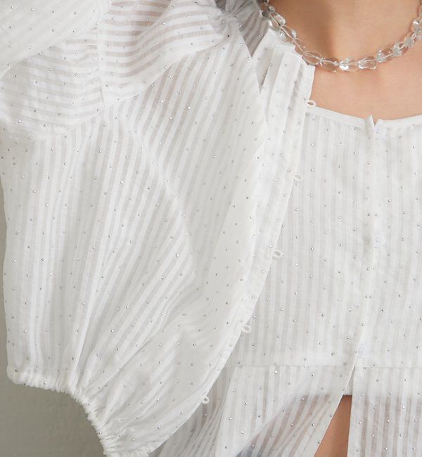  「ラメストライプビスチェSETブラウス」|シャツ・ブラウス|