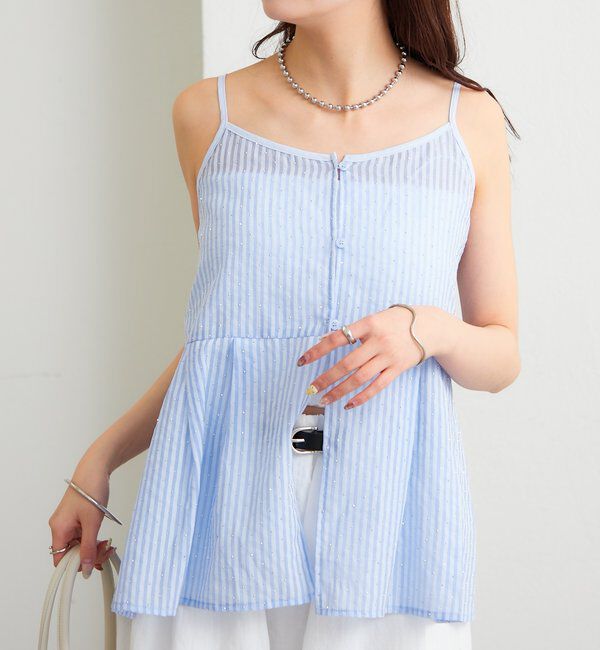  「ラメストライプビスチェSETブラウス」|シャツ・ブラウス|