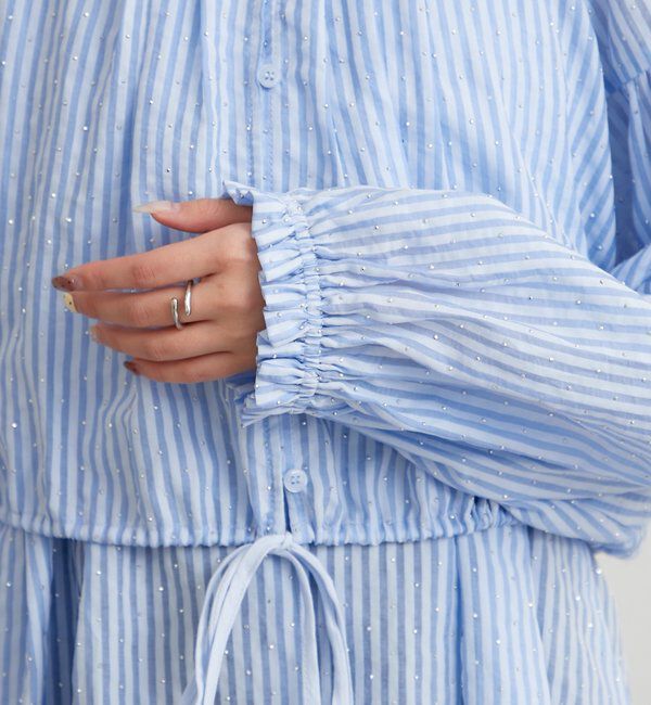  「ラメストライプビスチェSETブラウス」|シャツ・ブラウス|