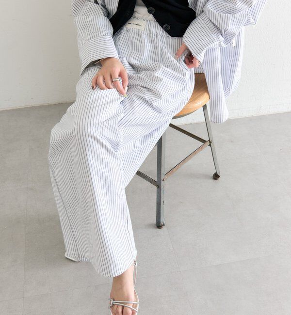  「ストライプイージーパンツ」|チノ|