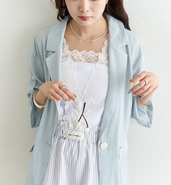  「シアー半袖ジャケット」|その他|