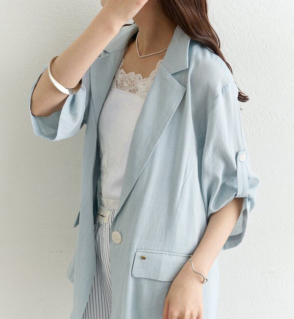 「シアー半袖ジャケット」|その他|