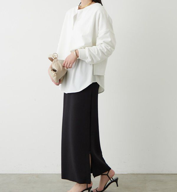  「【Lサイズも登場！】ポンチZIPタイトスカート」|スカート|