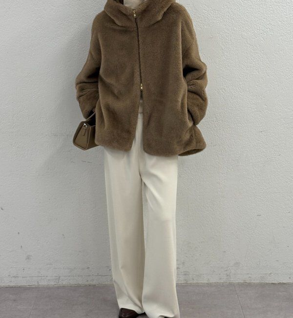  「フードフェイクファーブルゾン」|ベスト・ジレ|