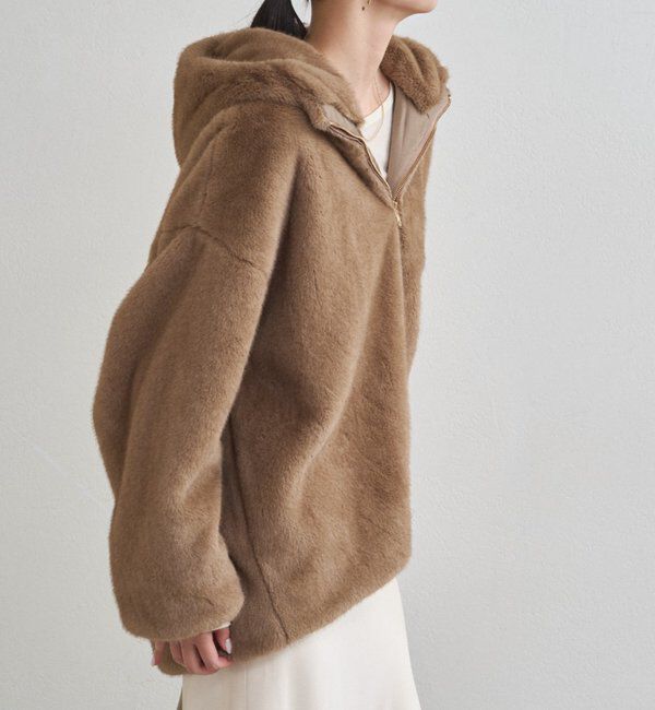  「フードフェイクファーブルゾン」|ベスト・ジレ|