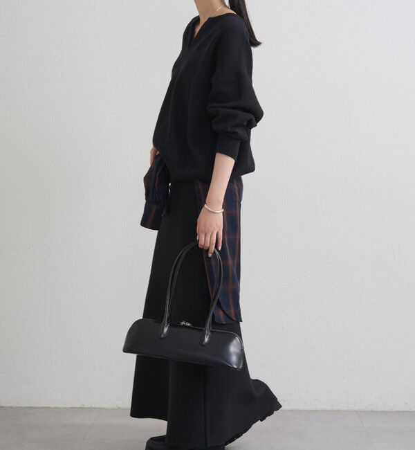  「【@_shirabe.s_コラボ】スウェットライクスキッパーニット」|ニット・セーター|