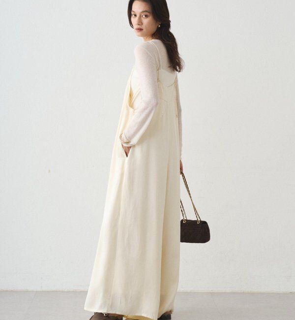  「レースサテンキャミオールインワン」|ワンピース|