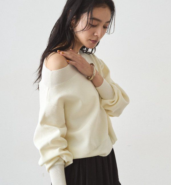  「ジョーゼットオフショルニット」|ニット・セーター|