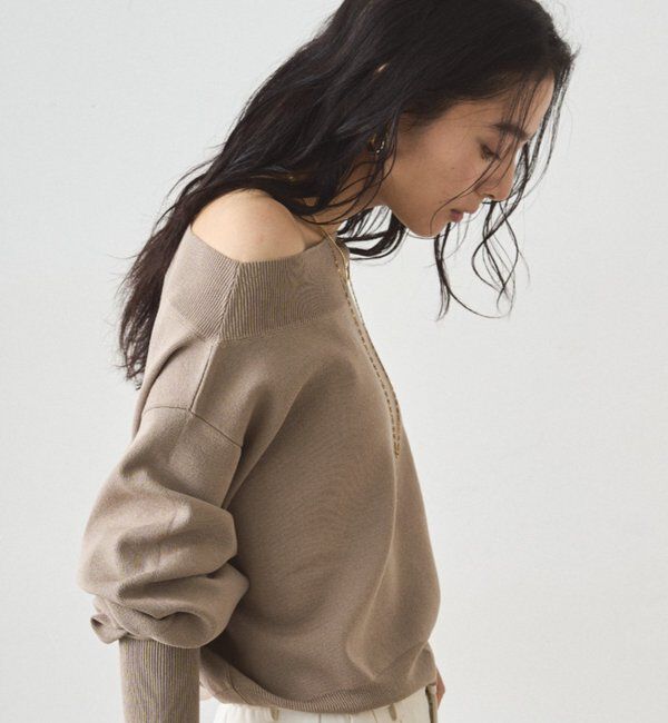  「ジョーゼットオフショルニット」|ニット・セーター|