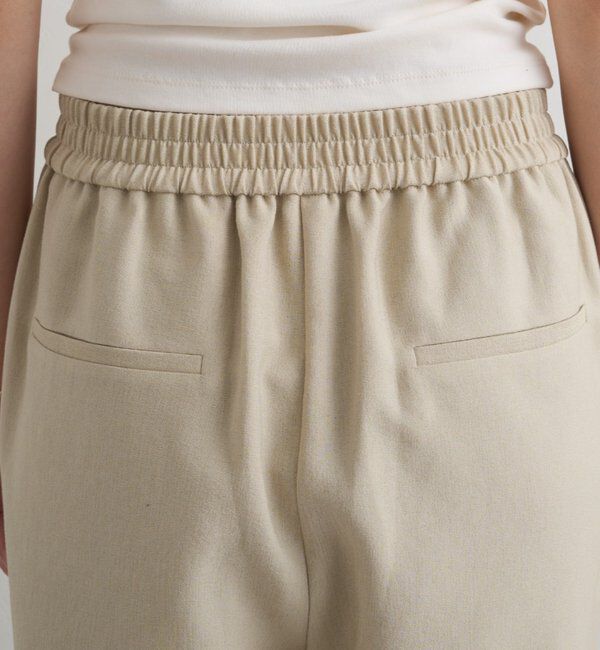  「麻調合繊タックパンツ」|チノ|