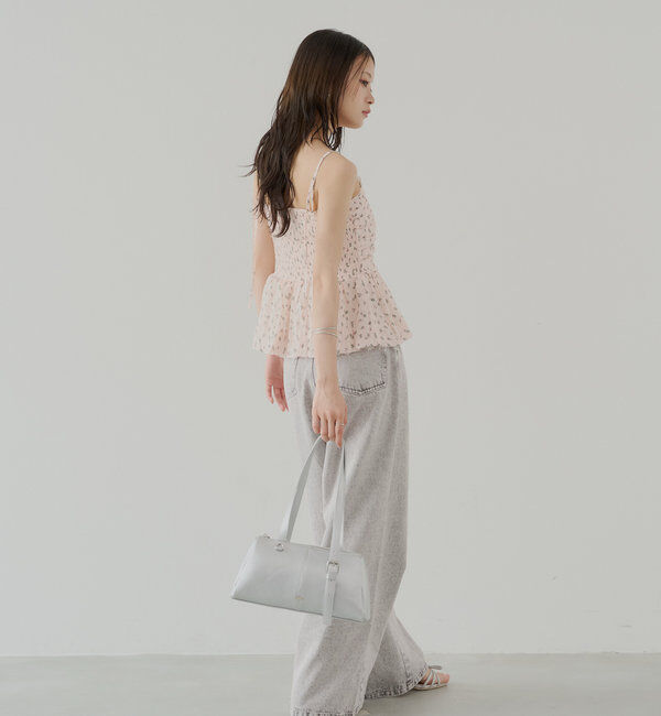  「袖取り外しフラワーペプラムブラウス」|シャツ・ブラウス|