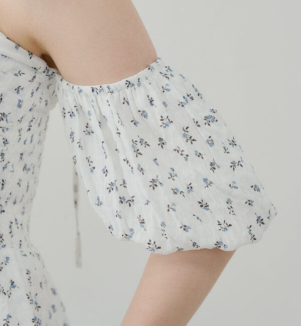  「袖取り外しフラワーペプラムブラウス」|シャツ・ブラウス|