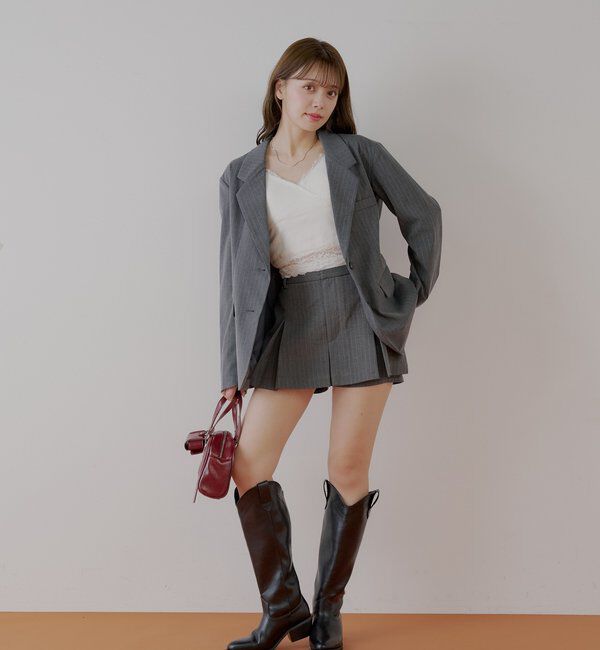  「ボックスプリーツレイヤードスカパン」|スカート|