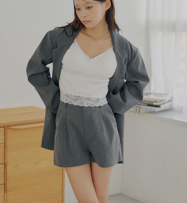  「フロントタックショートパンツ」|チノ|