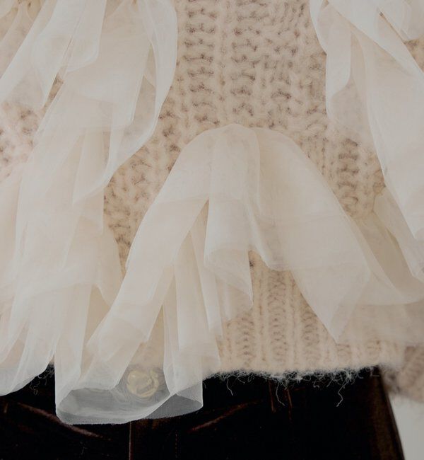  「【SALON by Chico】ランダムチュールドッキングニット」|ニット・セーター|