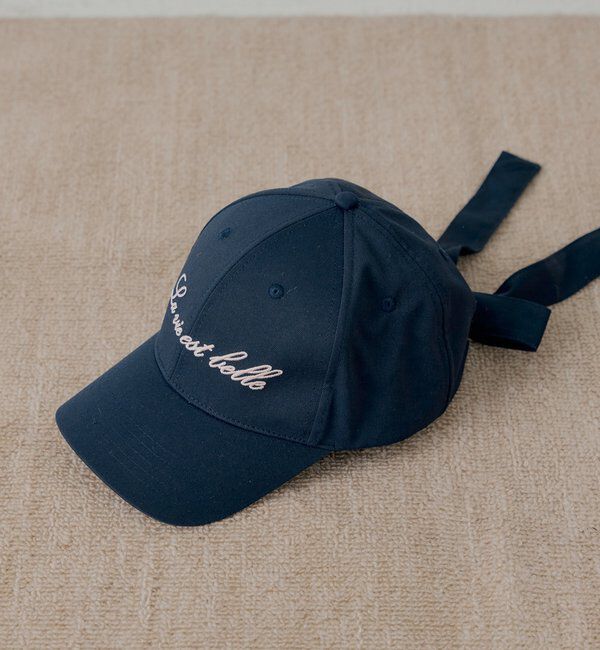  「バックリボン刺繍キャップ」|ハット|