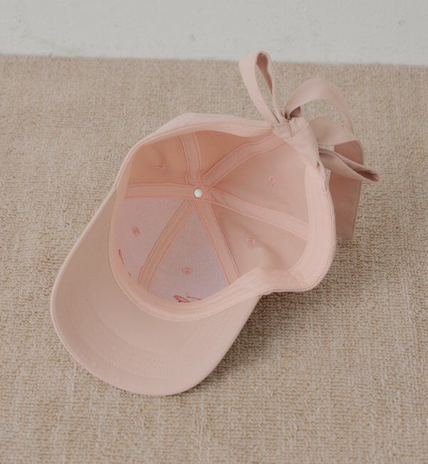  「バックリボン刺繍キャップ」|ハット|