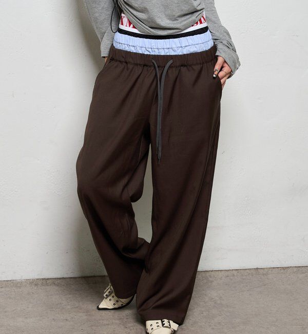  「【新色追加】Six M/シックスエム トリプルレイヤードパンツ」|チノ|ブラウン