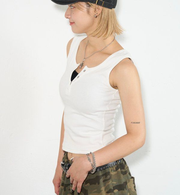  「リングドットタンクトップ」|キャミソール|