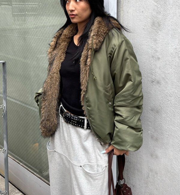  「【お気に入りNO.1】2WAY リバーシブルファーブルゾン」|ブルゾン・スタジャン|