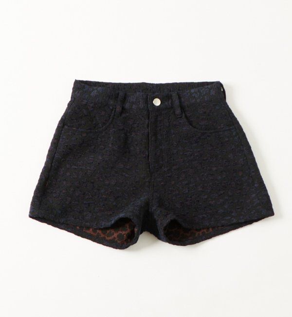  「レオパードジャガードショーツ」|チノ|ブラック