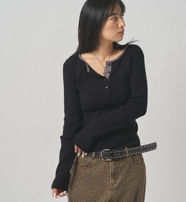  「リンガーヘンリーネックニット」|ニット・セーター|